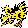 Galarian Zapdos shiny sprite in Polished Crystal